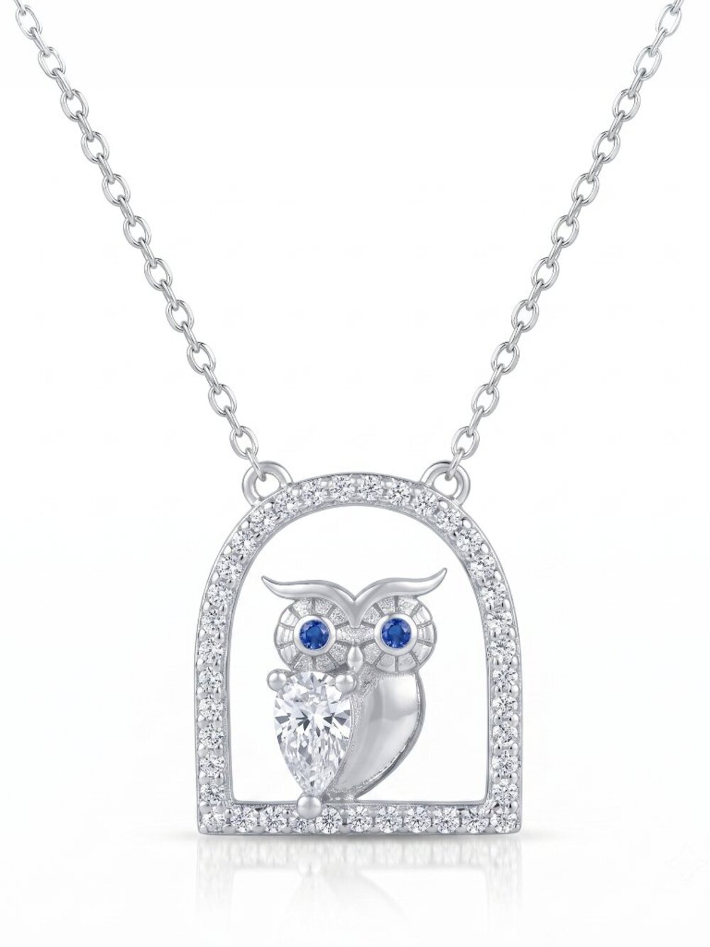 Owl Necklace,  925 Sterling Silver, Vintage Charmed Aroma